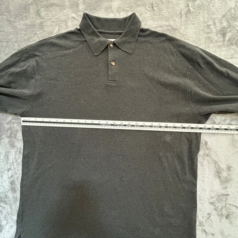 Orvis Men's Charcoal Gray Long Sleeve Cotton Pullover Sweater‎ Large